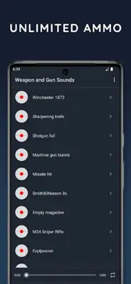 Weapon and Gun Sounds android App screenshot 0