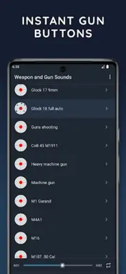 Weapon and Gun Sounds android App screenshot 2