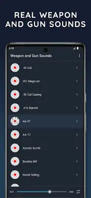 Weapon and Gun Sounds android App screenshot 4